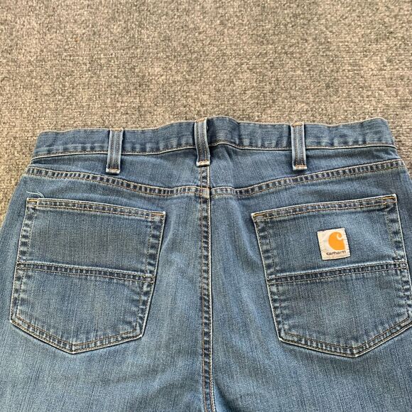 Carhartt Mens Relaxed Fit Blue Jeans Straight Med Wash Size 36 x 30 - Picture 4 of 16